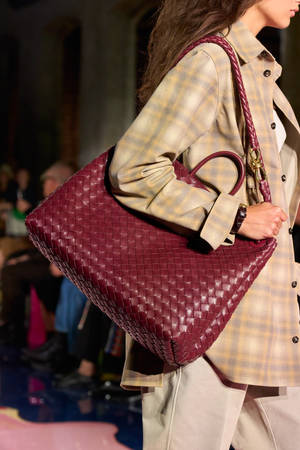 Red Bottega Veneta Bag On Model Wallpaper