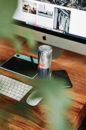 Red Bull Work Table Mood Wallpaper