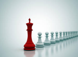 Red Chess Piece To Lead Wallpaper