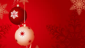 Red Christmas Background Elements Wallpaper