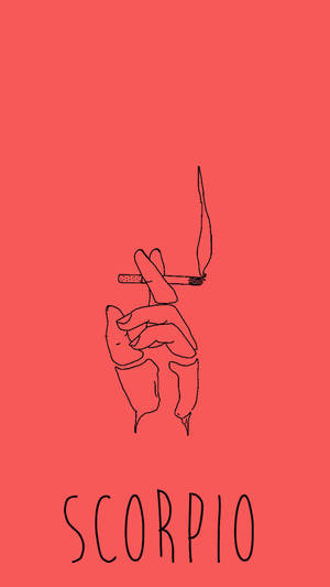 Red Cigarette Scorpio Aesthetic Wallpaper