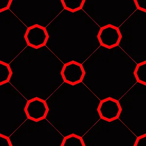 Red Circle Honeycomb Wallpaper