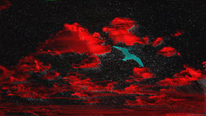 Red Clouds Of Glitch Wallpaper