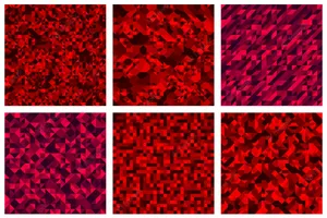 Red Collage Wallpaper- Red Blocks Of Artistic Chaos Wallpaper