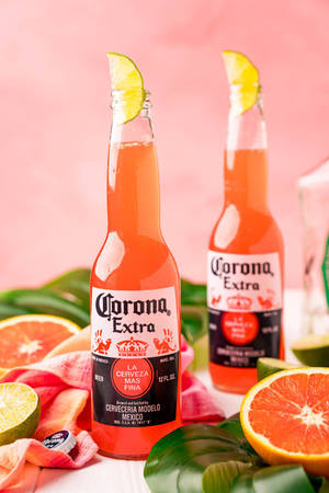 Red Corona Extra Sunrise Cocktail Wallpaper