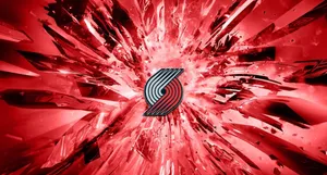 Red Crystal Portland Trail Blazers Logo Wallpaper