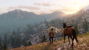 Red Dead Redemption 2 4k Mountains Wallpaper