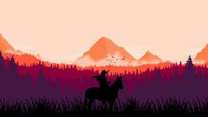 Red Dead Redemption 2 Cool Mountain Art Wallpaper