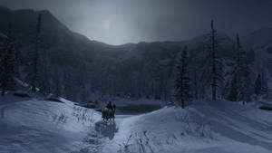 Red Dead Redemption 2 Snowy Mountains Wallpaper