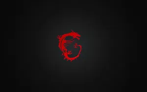 Red Dragon Logoon Black Background Wallpaper