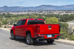 Red Duramax On The Road Wallpaper