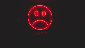 Red Emoji Sad 4k Wallpaper