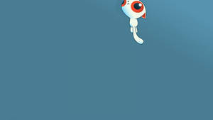 Red-eyed Cartoon Cat Wallpaper