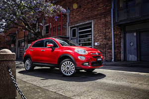 Red Fiat 500x Suv Wallpaper