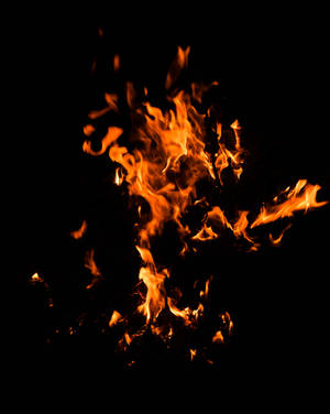 Red Fire In A Cross Shape Wallpaper