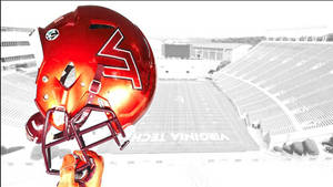 Red Football Helmet Virginia Tech Wallpaper