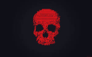 Red Gangster Skull Wallpaper