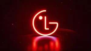 Red Glow L G Logo Wallpaper