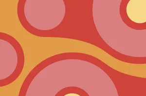 Red Groovy Retro Wallpaper