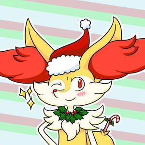 Red-haired Wolf Christmas Pfp Wallpaper