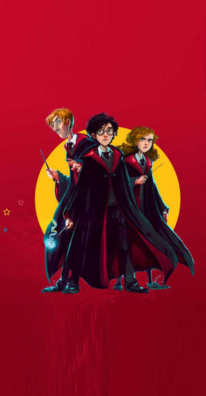 Red Harry Potter Iphone Artwork Wallpaper