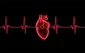 Red Heartbeat Graph Wallpaper