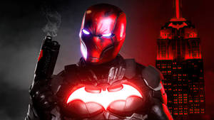 Red Hood Looking At Gun Wallpaper