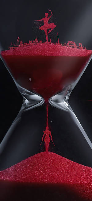 Red Hourglass Iphone 13 Pro Wallpaper