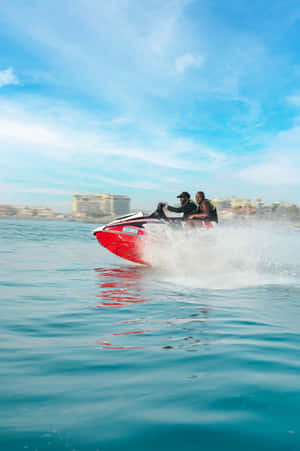 Red Jet Ski Wallpaper