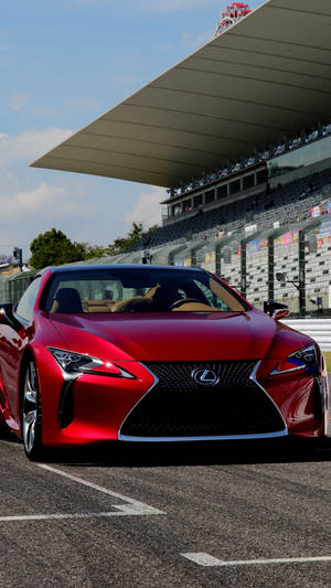 Red Lexus Lc500 Iphone Wallpaper