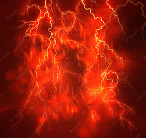 Red Lightning Dark Background Wallpaper
