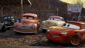 Red Lightning Mcqueen At Full Speed Wallpaper