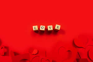 Red Love Theme Background Wallpaper