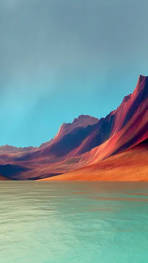 Red Mountain Nature Android Hd Wallpaper