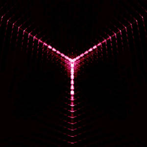 Red Neon Lights In Pitch Black Wallpaper