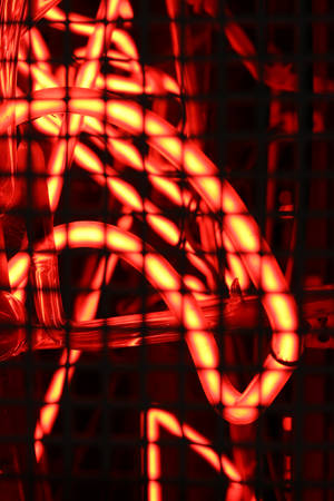 Red Neon Mesh Wallpaper