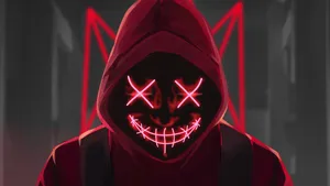 Red Neon Smile Wallpaper