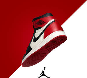 Red Nike Air Jordan Shoes Wallpaper