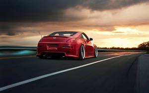 Red Nissan 350z Iphone Lock Screen Wallpaper