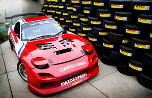 Red Racing Mazda Rx7 Wallpaper