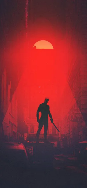 Red Ray Daredevil Abstract Wallpaper