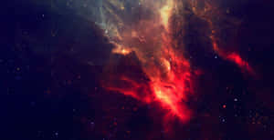 Red Space Nebula Wallpaper
