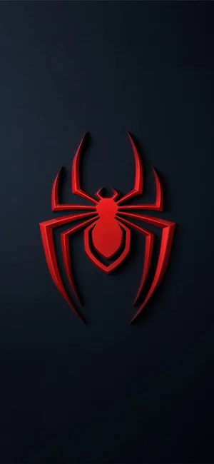 Red Spider Man Ps4 Logo Dark Background. Wallpaper