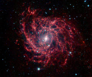 Red Spiral Galaxy Up-close Universal Wallpaper