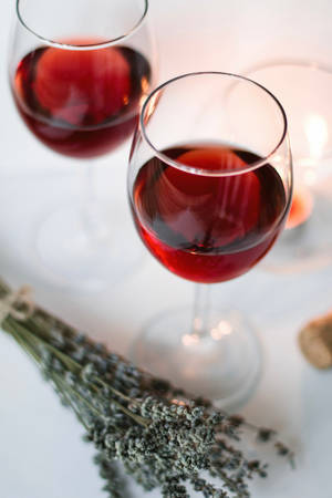 Red Wine Glasses Wallpaper