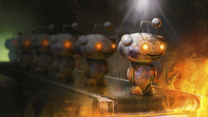 Reddit Robot Queuing To Fire Wallpaper