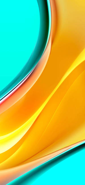 Redmi 9 Yellow And Bright Blue Wallpaper