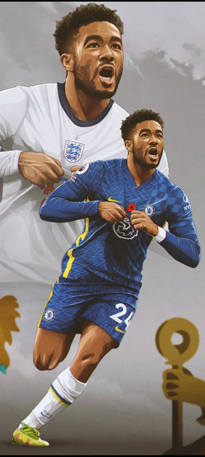 Reece James In Action On The Football Field Wallpaper