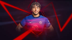 Reece James Red Zigzag Lines Wallpaper