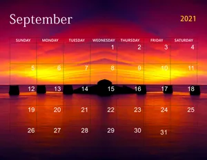 Reflection Of A Beautiful September Sunset Wallpaper